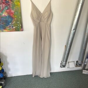 Jenny Yoo Tan Spaghetti Strap Gown for Weddings